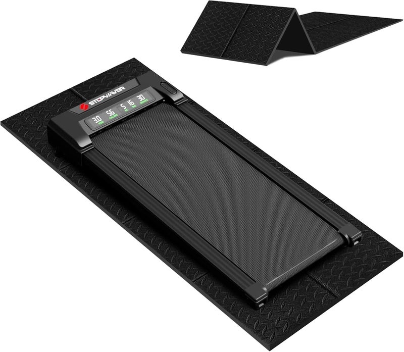 Stepwaver Walking Pad Mat for Carpet, Treamill Mat for Hardwood Floors, High Density, 1/4 Thickness, Folable, Floor Protection Mats for Bike, Elliptical, Treadmill - Image 1